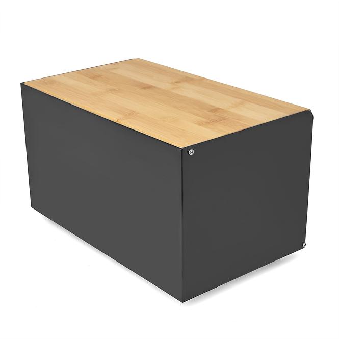 Kutija za kruh geometric crna 35.5x21.5x21cm
