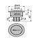 Tipka za odvodni ventil, krom V0011-ND,2