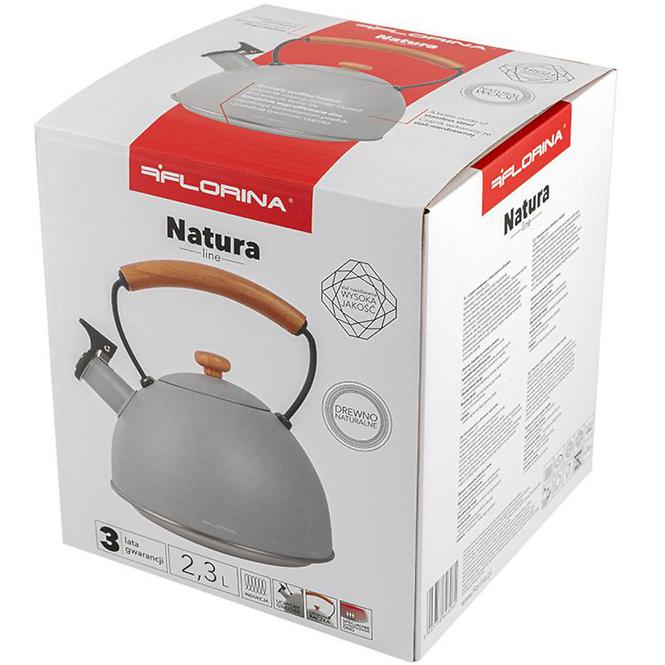 ČAJNIK INOX 2.3L NATURA LINE SIVI