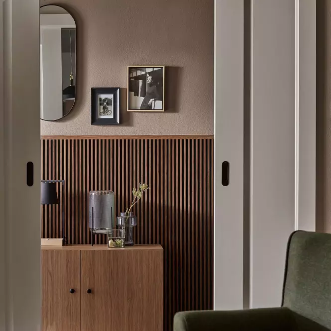 Zidni panel s lamelama s-line natur 12x122x2650mm,3