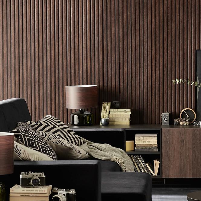 Zidni panel s lamelama m-line mocca 21x122x2650mm