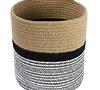 Košarica od pamuka i jute 24 cm visina 25 cm