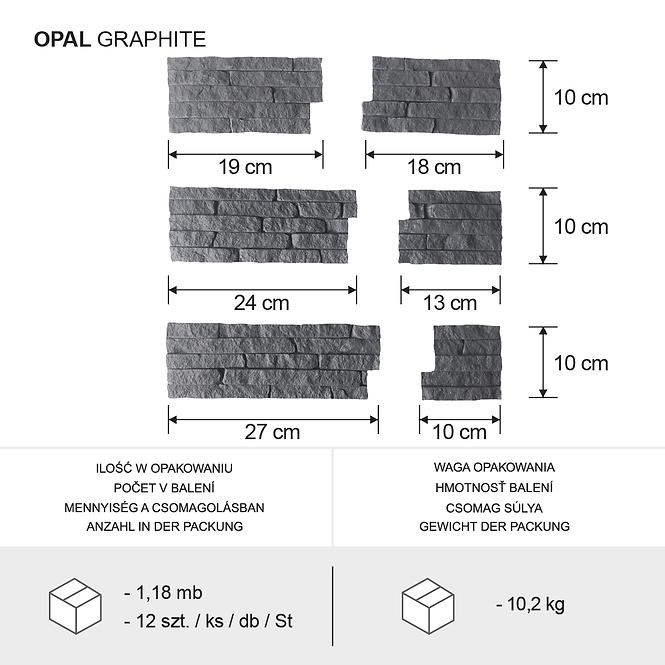 Kamen Opal Grafit, kutni pak=1,27m