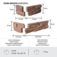 Kameni kutak Roma Brown, pak=0,9bm