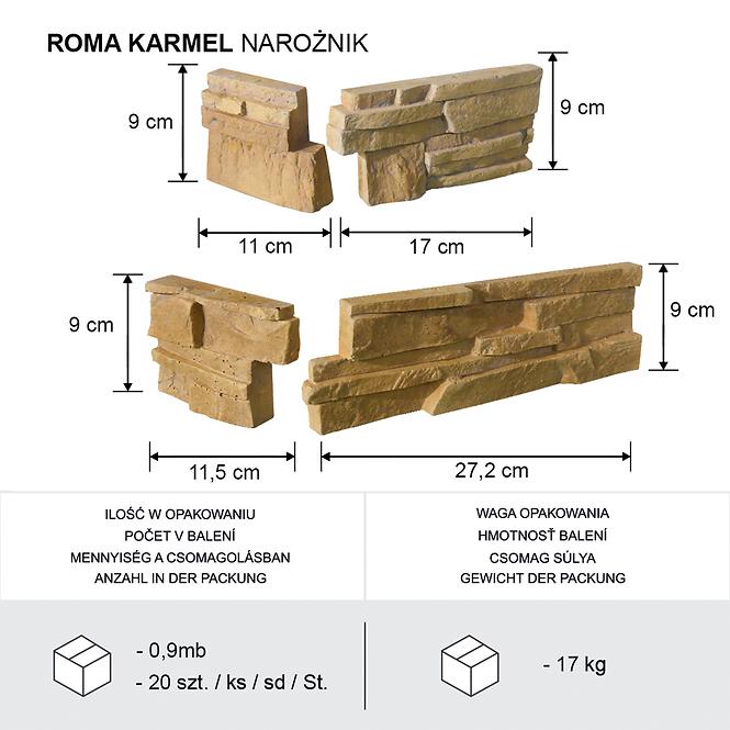 Kameni kutak Roma Caramel, pak=0,9bm