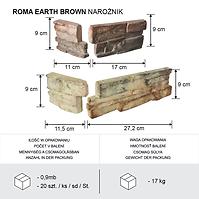 Kameni kutak Roma Earth Grey, pak=0,9bm