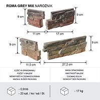 Kameni kutak Roma Gray Mix, pak=0,9bm