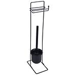 Stalak za WC četku i papir Basic Square crni