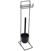 Stalak za WC četku i papir Basic Square crni