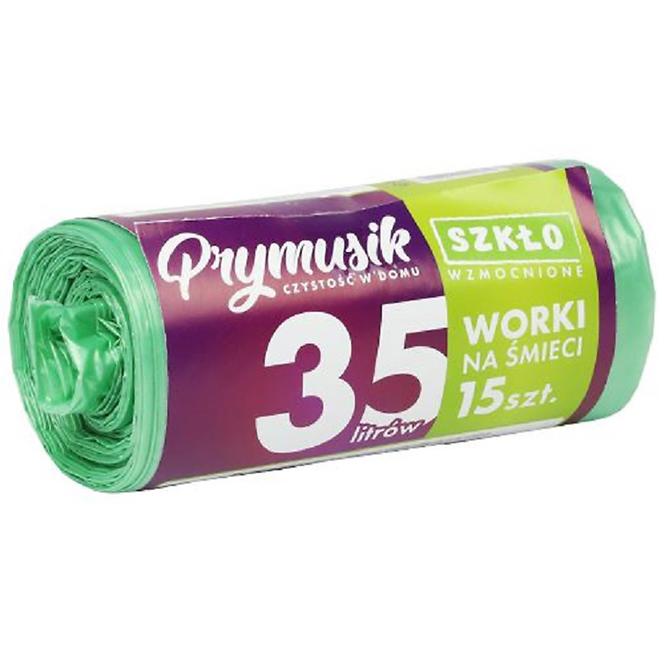 Vreće za smeće Prymusik zelene 35l 15 kom za staklo