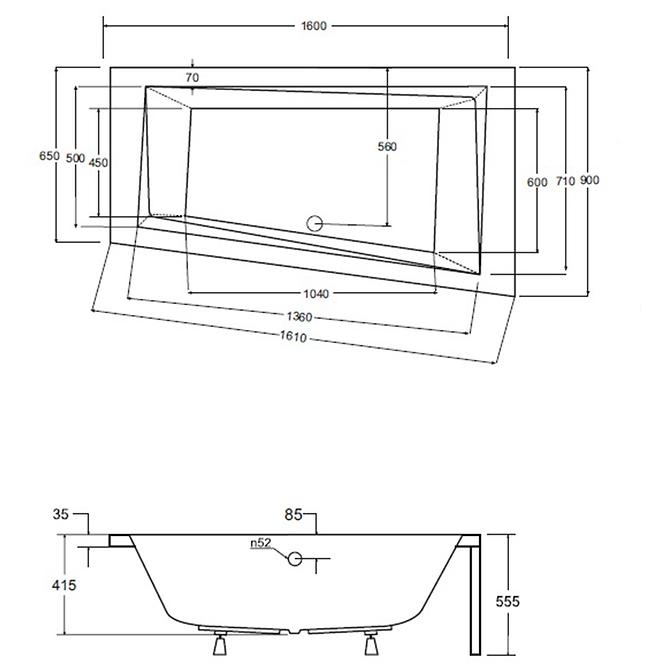 Kada Intima 160/90 D s nogicama