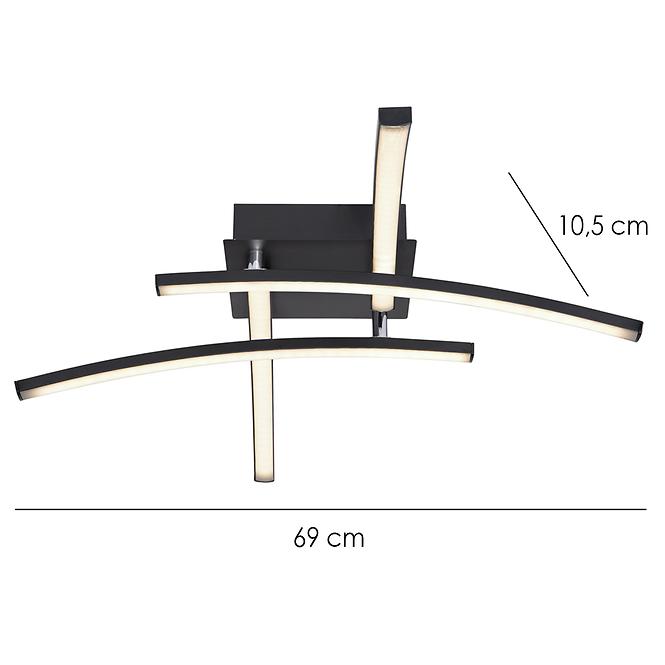 LED LUSTER 67129-24 CCT 3000-4000-6000K 69X69 CRNA
