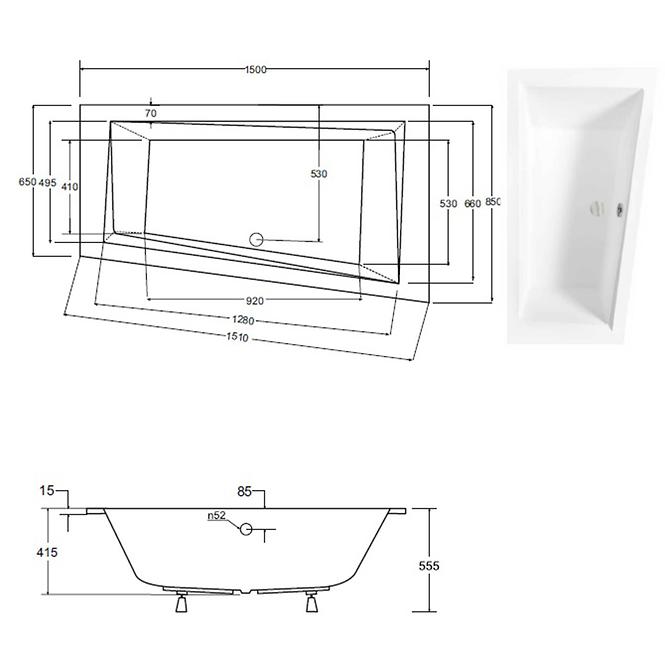 Kada Intima Slim 150/85 D s nogicama