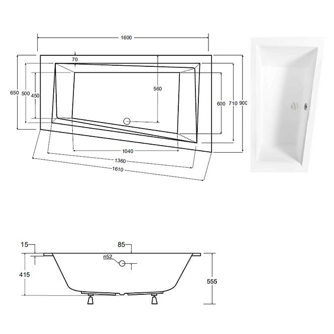 Kada Intima Slim 160/90 D s nogicama