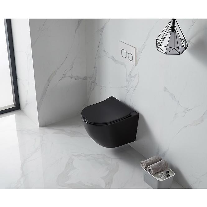 ZIDNA WC SKOLJKA RIMLESS S COUNTERTOP CRVENDAĆ CRNO