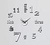Ljepljivi zidni sat Sticker Seven promjer 60 cm srebrni