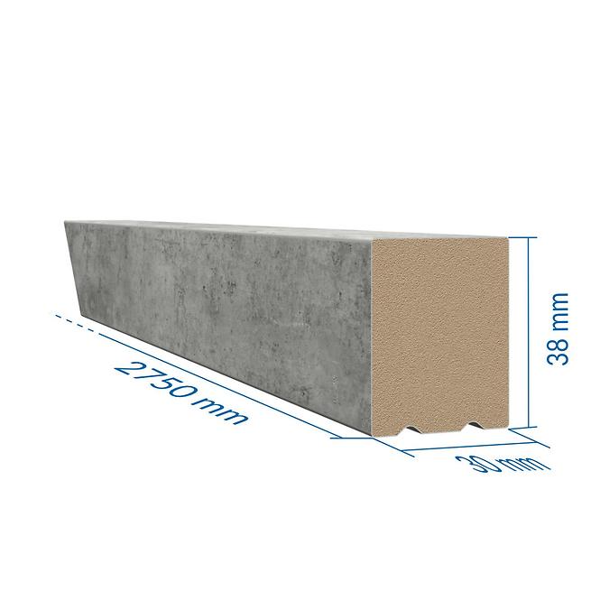 Zidne lamele 3d loft concrete 30x38x2750