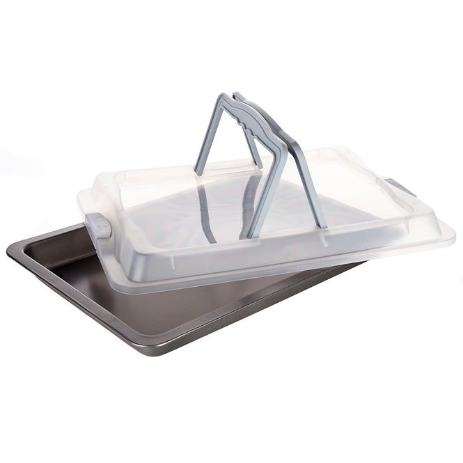 Kalup za kolače s plastičnim poklopcem 42x29 cm