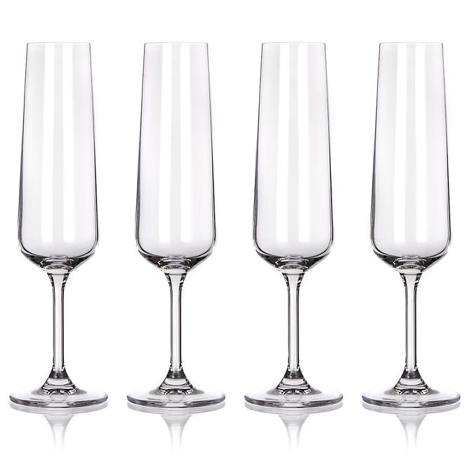 Set 4 čaše za šampanjac Marta 205 ml 02b4g008205-4