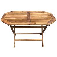 Sklopivi vrtni stol od bagremovog drva, ovalni
