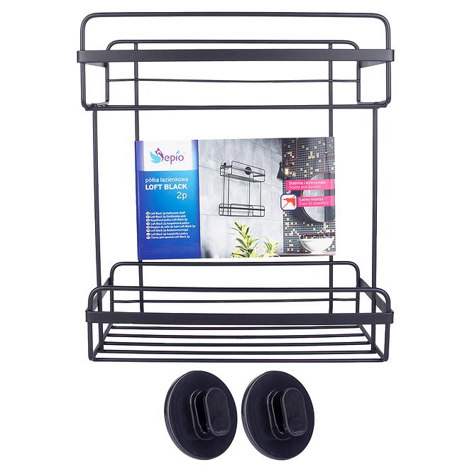 Kupaonska polica 2p Loft black