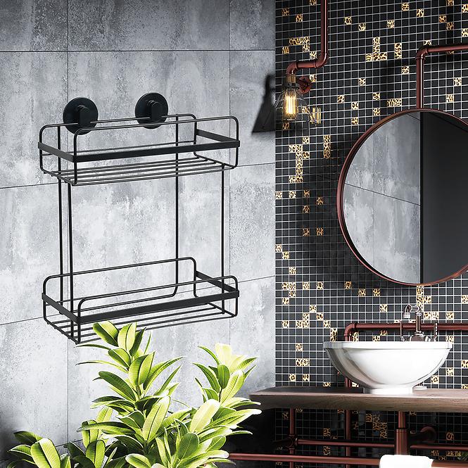 Kupaonska polica 2p Loft black