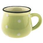 Keramička šalica s točkicama 75ml zelena KK5083