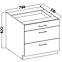 Lara 80d 3s Bb kuhinjski element 3 ladice 80x52x82 cm bijeli,2