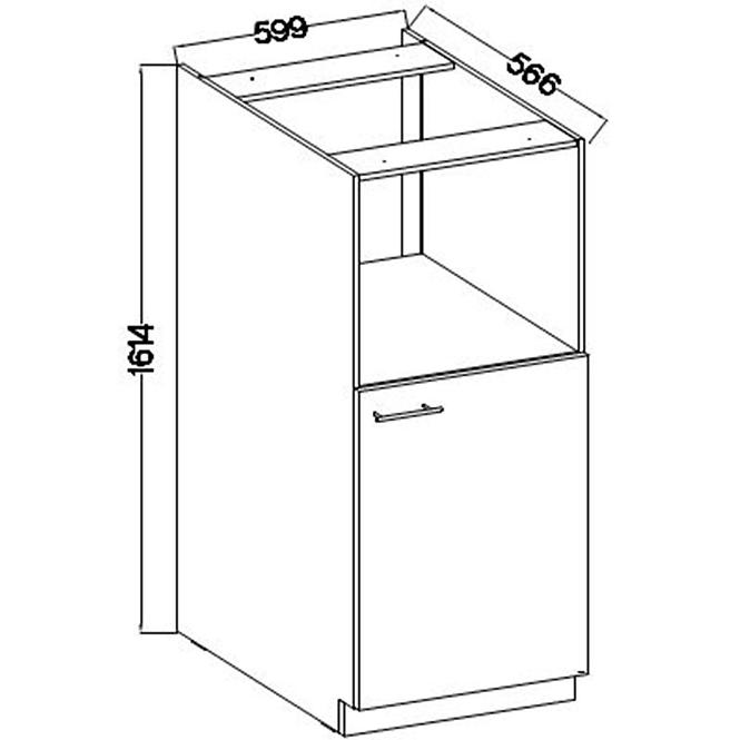 Lara 60dkpl-162 1f Bb kuhinjski element 1 vrata 60x57x161,5 cm bijeli