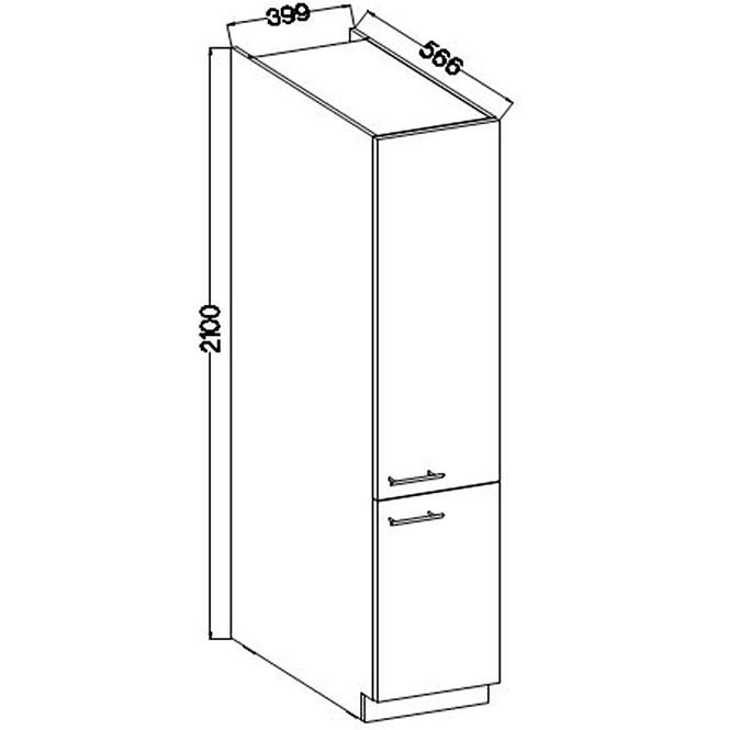 Lara 40dk-210 2f Bb kuhinjski element 2 vrata 40x57x210 cm bijeli