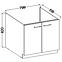 Lara 2f Bb kuhinjski element 2 vrata 80x52x82 cm bijeli/sivi sjaj,2