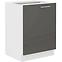 Lara 60d 1f Bb kuhinjski element 1 vrata 60x52x82 cm bijeli/sivi sjaj
