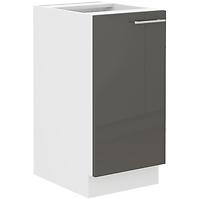 Lara 40d 1f Bb kuhinjski element 1 vrata 40x52x82 cm bijeli/sivi sjaj