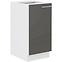 Lara 40d 1f Bb kuhinjski element 1 vrata 40x52x82 cm bijeli/sivi sjaj