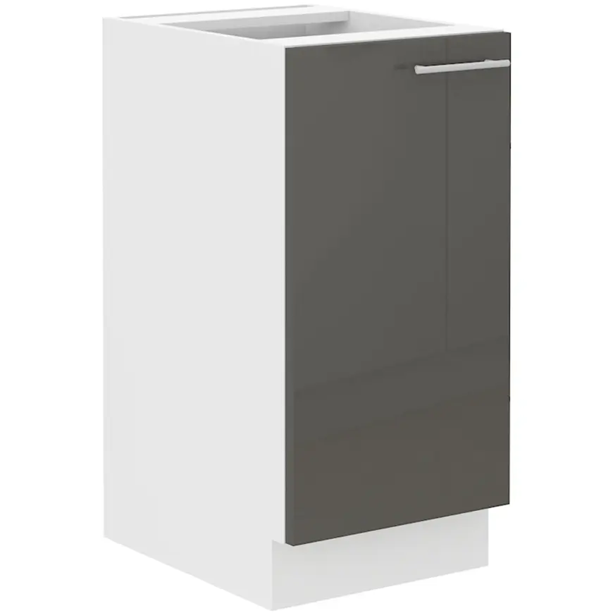 Lara 40d 1f Bb kuhinjski element 1 vrata 40x52x82 cm bijeli/sivi sjaj