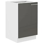 Lara 1f Bb kuhinjski element 1 vrata 50x52x82 cm bijeli/sivi sjaj