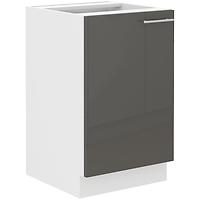 Lara 1f Bb kuhinjski element 1 vrata 50x52x82 cm bijeli/sivi sjaj