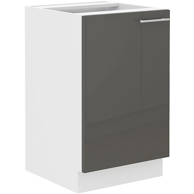 Lara 1f Bb kuhinjski element 1 vrata 50x52x82 cm bijeli/sivi sjaj