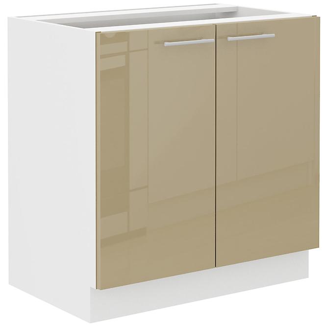Lara 2f Bb kuhinjski element 2 vrata 80x52x82 cm bijeli/cappuccino sjaj