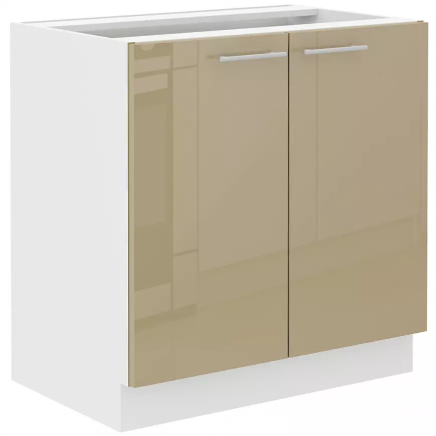 Lara 2f Bb kuhinjski element 2 vrata 80x52x82 cm bijeli/cappuccino sjaj
