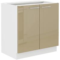 Lara 2f Bb kuhinjski element 2 vrata 80x52x82 cm bijeli/cappuccino sjaj