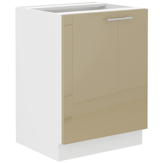 Lara 60d 1f Bb kuhinjski element 1 vrata 60x52x82 cm bijeli/cappuccino sjaj