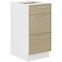 Lara 40d 3s Bb  kuhinjski element 3 ladice 40x52x82 cm bijeli/cappuccino sjaj