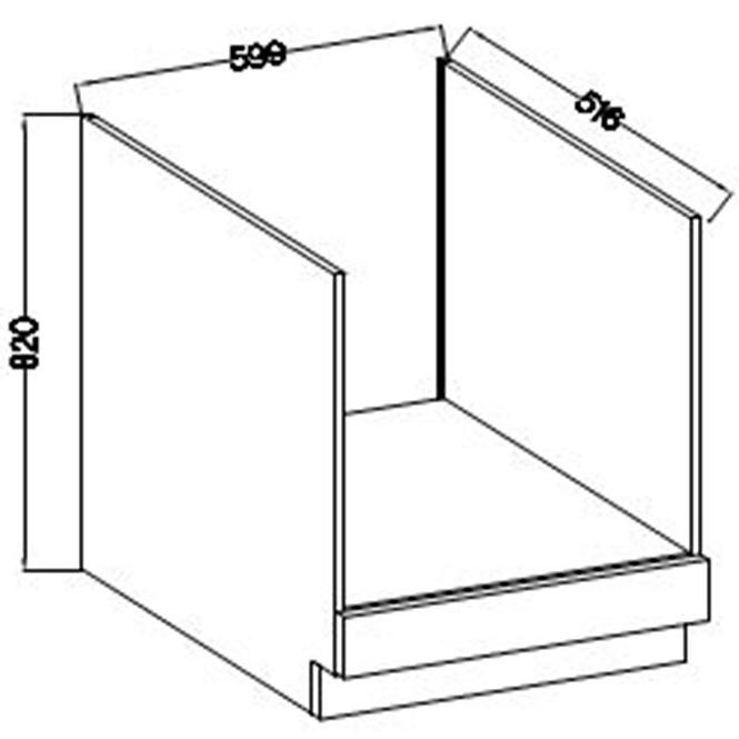 Lara 60d Bb kuhinjski element 60x52x82 cm bijeli/cappuccino sjaj