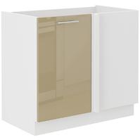 Lara 105 Nd 1f Bb kutni kuhinjski element 1 vrata 90x52x82 cm bijeli/cappuccino sjaj