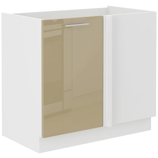 Lara 105 Nd 1f Bb kutni kuhinjski element 1 vrata 90x52x82 cm bijeli/cappuccino sjaj
