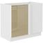 Lara 105 Nd 1f Bb kutni kuhinjski element 1 vrata 90x52x82 cm bijeli/cappuccino sjaj