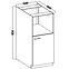 Lara 60dkpl-162 1f Bb kuhinjski element 1 vrata 60x57x161,5 cm bijeli/cappuccino sjaj,2