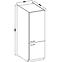 Lara 60dk-210 2f Bb kuhinjski element 2 vrata 60x57x210 cm bijeli/cappuccino sjaj,2
