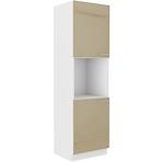 Lara 60dp-210 2f Bb kuhinjski element 2 vrata 60x57x210 cm bijeli/cappuccino sjaj